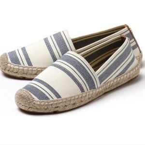 Tory Burch blue & white striped espadrille 5.5